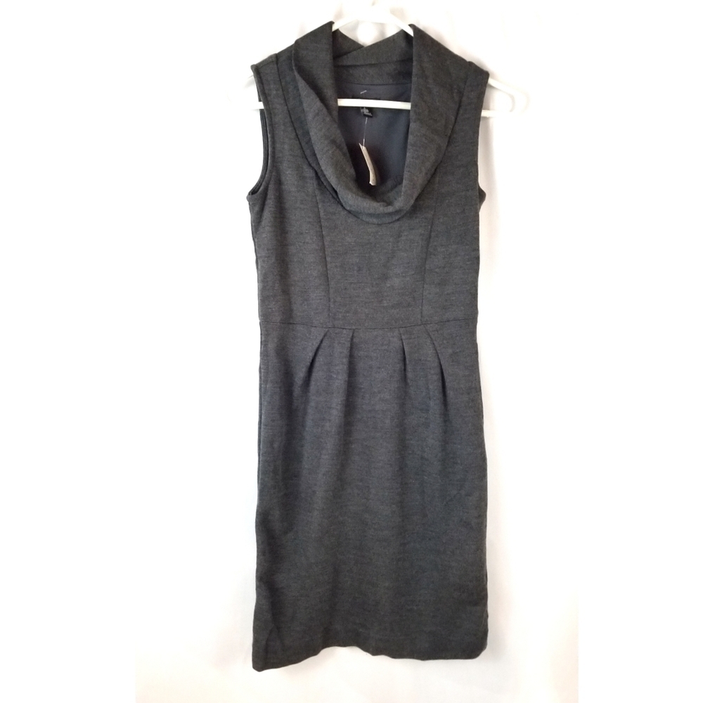 Ann Taylor Size 0P Sleeves Drape Neck Dress Wool Blend - Picture 1 of 5